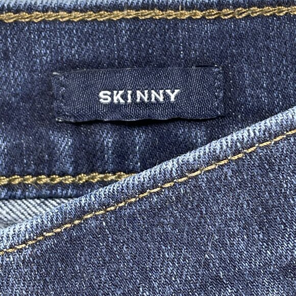 J Crew Jeans Mens Sz 32 Blue Flex Stretch Mid Rise Skinny Leg Dark Wash 31x29 - Picture 11 of 13